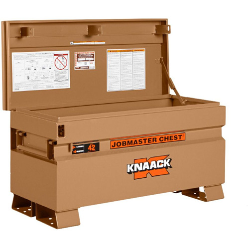 Coffre de chantier mod&egrave;le 42 avec cadenas, 42" x 19" x 23-3/8", Acier, Havane Distribution Élite MP