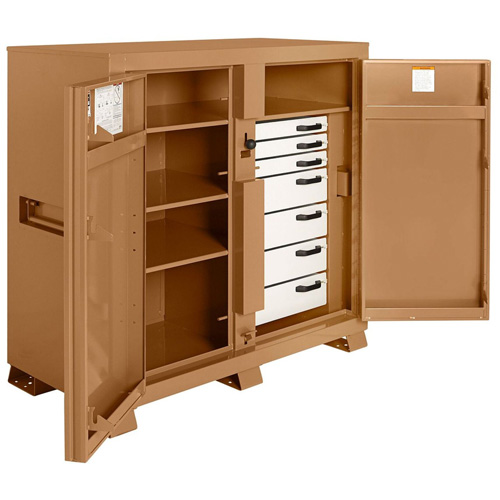 Armoire de chantier mod&egrave;le 112 avec cadenas, Acier, 54,9 pi³, Havane Distribution Élite MP