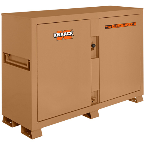 Model 129 Bin Storage Cabinet with Padlock, Steel, 48 Cubic Feet, Tan Distribution Élite MP