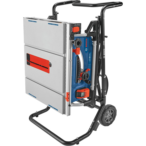 Scie &agrave; table de chantier avec support roulant Gravity-Rise, 120 V, 15 A, 3800 tr/min Distribution Élite MP