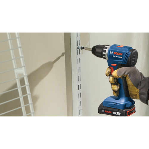 Compact Brushless Drill/Driver Kit, Lithium-Ion, 18 V, 1/2" Chuck, 400 in-lbs. Torque Distribution Élite MP