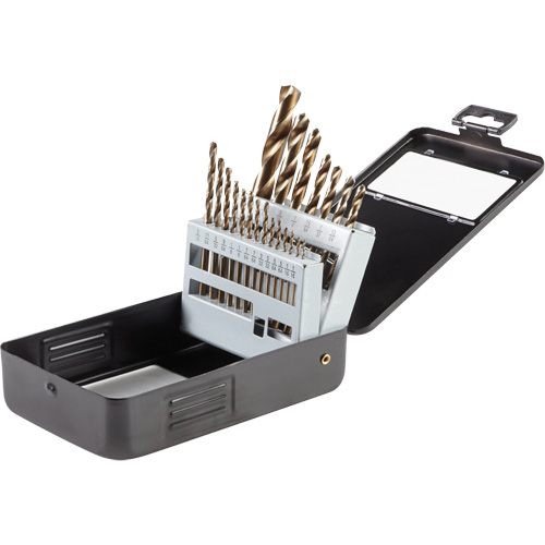 Gold Oxide Drill Bit Set, 21 Pieces, High Speed Steel Distribution Élite MP
