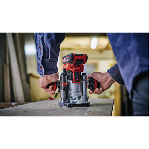 Professional Cordless Compact Router with Fixed Base & Plunge Base (Tool Only) Distribution Élite MP