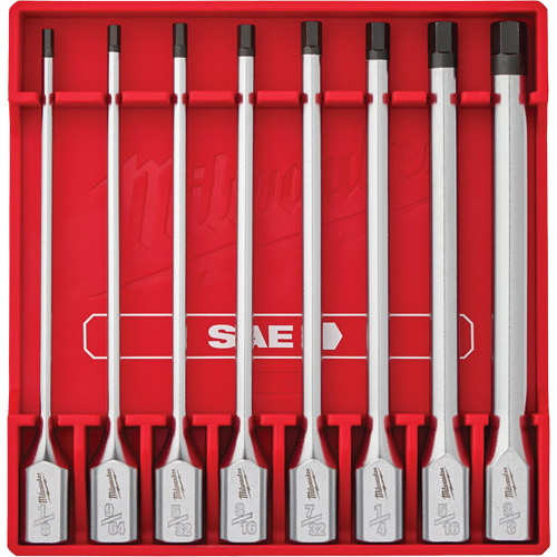 Jeu de douilles longues &agrave; embouts SAE, Hexagonale, Prise 3/8", 8 mr Distribution Élite MP