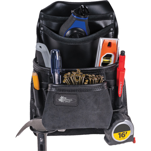 Sac robuste Phantom pour clous et outils, Cuir, 10 pochettes, Noir Distribution Élite MP