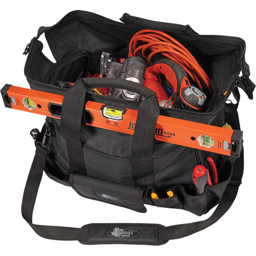 Sac &agrave; outils Phantom 18" pour entrepreneur, Polyester balistique, 25 pochettes, Noir Distribution Élite MP