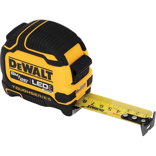Ruban &agrave; mesurer TOUGHSERIES &agrave; lampe, 26'/8 m, Marques de goujon Imp&eacute;rial & m&eacute;trique Distribution Élite MP