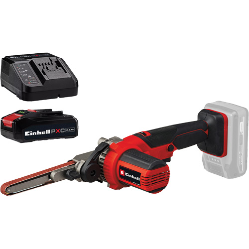 Ponceuse-lime &agrave; courroie 18" sans fil avec batterie 2,5 Ah PXC et ensemble de d&eacute;part de chargeur Distribution Élite MP