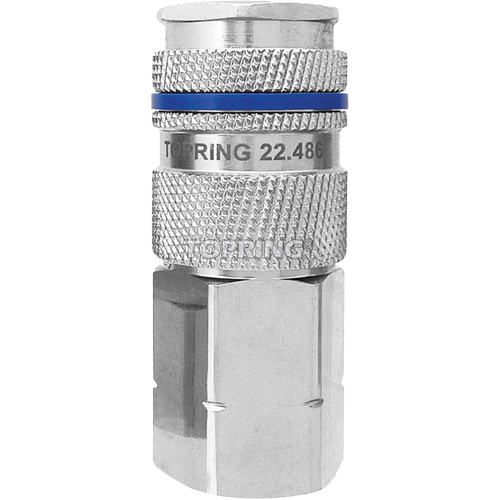 Raccord industriel rapide QUIKSILVER, Laiton nickel&eacute;, 1/2", NPT femelle, 500 psi Distribution Élite MP