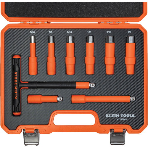 Jeu de cl&eacute;s en T isol&eacute;es et embouts hexagonaux avec &eacute;tui, 1000 V, 9 M Distribution Élite MP