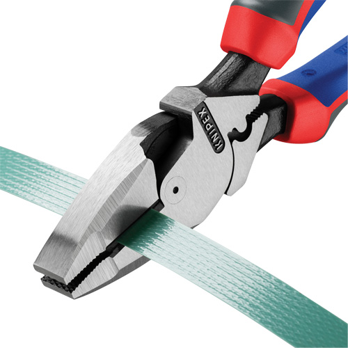 High Leverage Lineman's Pliers New England with Fish Tape Puller, Crimper & KNIPEXTEND Handle Distribution Élite MP