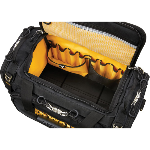 Sac &agrave; outils de chantier ToughSystem 2.0 r&eacute;sistant &agrave; la salet&eacute;, 1680 Denier, 50 pochettes, Noir/Jaune Distribution Élite MP