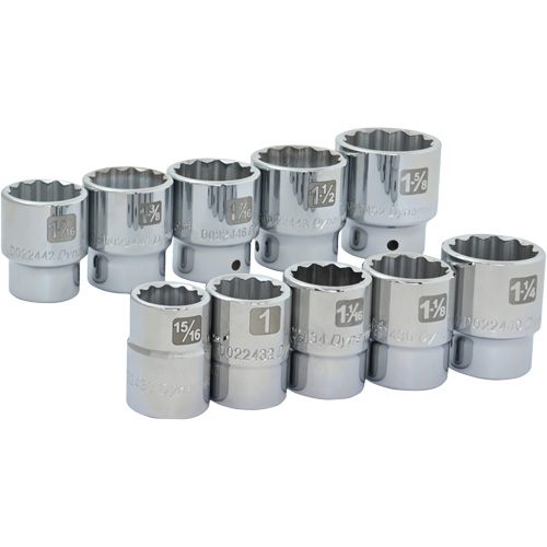 Jeu de douilles SAE &agrave; 12 pans, 10 Mcx, Prise de 3/4" Distribution Élite MP