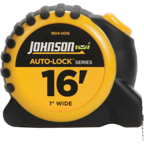Auto-Lock Power Tape with Steel Belt Clip, 1" x 16', 1/16" Graduations Distribution Élite MP