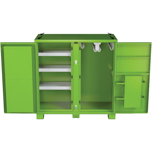 Armoire de rangement d'&eacute;PI sur place, Acier, Vert lime haute visibilit&eacute; Distribution Élite MP