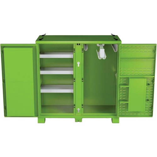 Ventilated Onsite PPE Storage Cabinet, Steel, High-Visibility Lime Green Distribution Élite MP