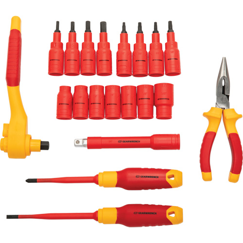 3/8" Drive VDE Insulated Tool Set, 1000 V, 20 Pcs Distribution Élite MP