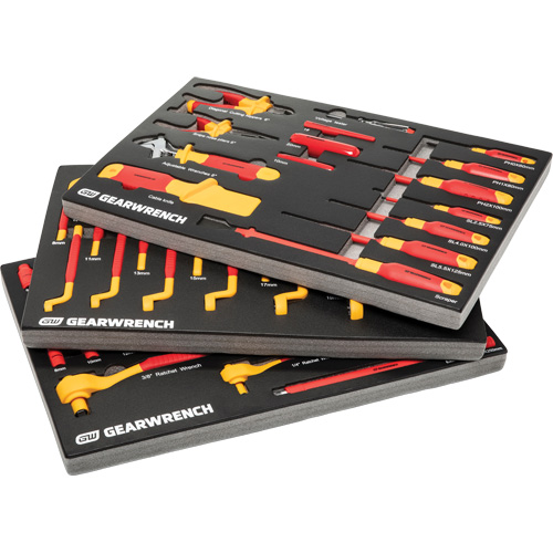 Jeu d'outils VDE isol&eacute;s, 1000 V, 72 M Distribution Élite MP