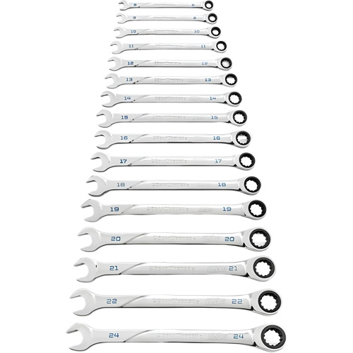 120XP Universal Spline XL Wrench Set, Ratcheting Combination, 16 Pieces, Metric Distribution Élite MP