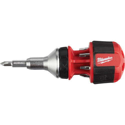 Tournevis compact &agrave; cliquet 8-en-1 &agrave; embouts multiples avec porte-embout de 1/4", Prise Coussin&eacute;e Distribution Élite MP