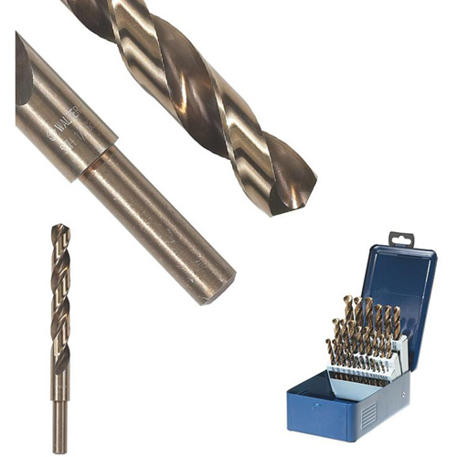 SST+ Reduced Shank Drill Bit, 17/32", High Speed Steel, 4-13/16" Flute, 135° Point Distribution Élite MP