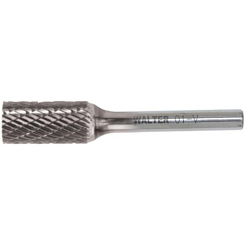 Double Cut Cylindrical Carbide Burr, 1/4" Dia., 1/4" Shank, 5/8" Depth of Cut Distribution Élite MP