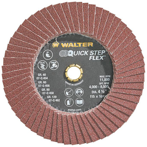QUICK-STEP FLEX Flap Disc, 4-1/2" x Type 29, 80 Grit, Aluminum Oxide Distribution Élite MP