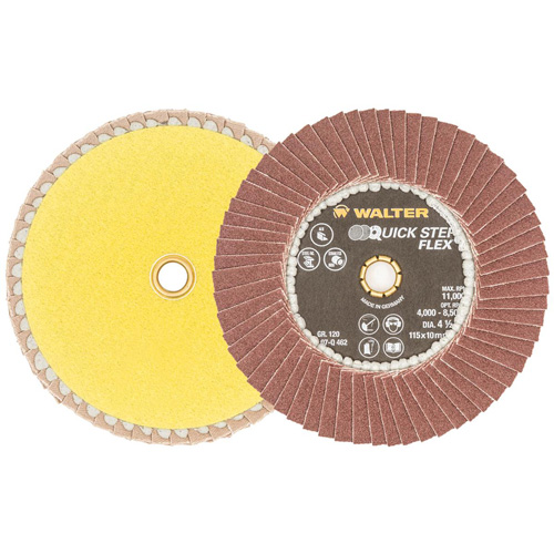 QUICK-STEP FLEX Flap Disc, 4-1/2" x Type 29, 120 Grit, Aluminum Oxide Distribution Élite MP
