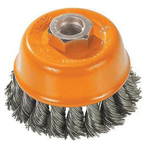 Brosse &agrave; fils nou&eacute;s torsad&eacute;s, 3" dia. x M10x1,25 arbre Distribution Élite MP