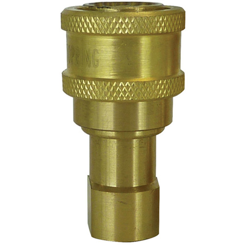 RACCORD HYDRAULIQUE FERME 2VOIES,3/4"NPT,LAITON, Laiton/Acier inoxydable Distribution Élite MP