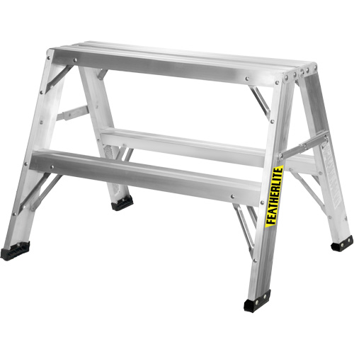 Industrial-Duty Sawhorse, 2' H x 31.9375" W x 23.50" D, 300 lbs. Capacity, Aluminum Distribution Élite MP