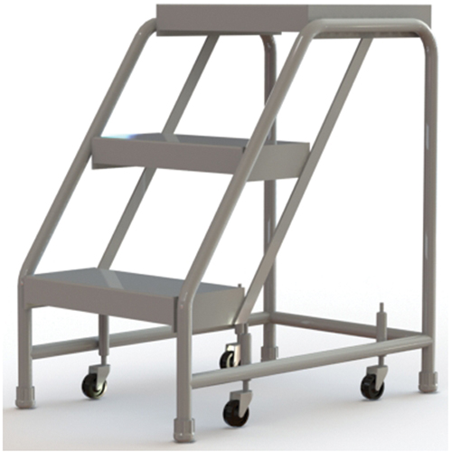 &eacute;chelles roulantes, 3 marches, Largeur de la marche 16", Hauteur de la plateforme 30", Aluminium Distribution Élite MP