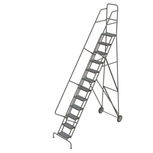 Rolling Ladder, 12 Steps, Serrated, 126" High Distribution Élite MP