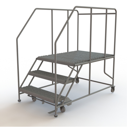 Plateforme de travail mobile, Acier, 3 Marches, 30" ha, 48" p, 36" Marche, Stri&eacute; Distribution Élite MP