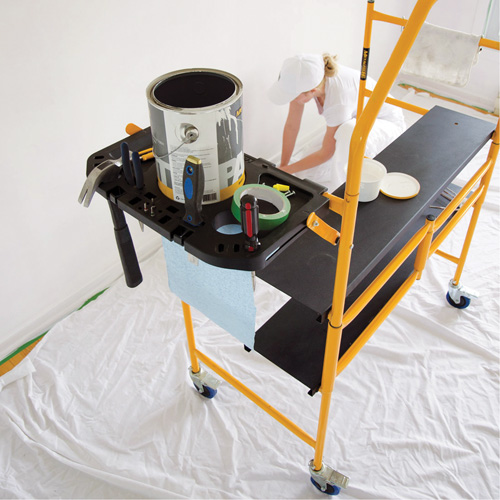 nsemble d'&eacute;chafaudage &agrave; montant de s&eacute;curit&eacute; & tablette pour outils de 4' Jobsite Series, Cadre Acier, 49-1/2" p x 57-3/4" h Distribution Élite MP