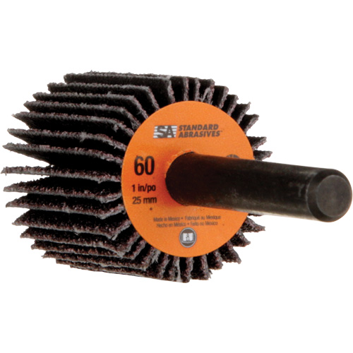 Standard Abrasives Flap Wheel, Aluminum Oxide, 60 Grit, 1" x 1" x 1/4" Distribution Élite MP