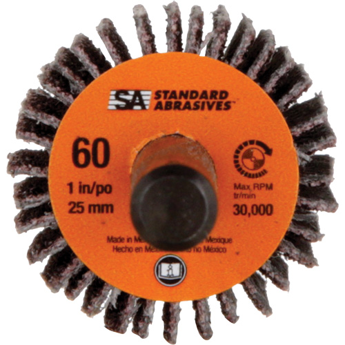 Standard Abrasives Flap Wheel, Aluminum Oxide, 60 Grit, 1" x 1" x 1/4" Distribution Élite MP