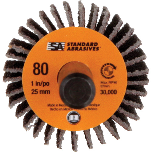 Meule &agrave; lamelles Standard Abrasives, Oxyde d'aluminium, Grain 80, 1" x 1" x 1/4" Distribution Élite MP
