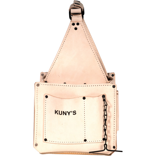 Porte-outils pour &eacute;lectricien et travaux d'entretien, Cuir, 17 pochettes, Beige Distribution Élite MP