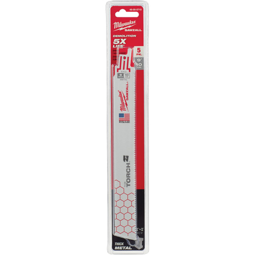 Lame The Torch Ice Hardened Sawzall, Bim&eacute;tal, 10 Dents par pouce, 9" lo x 1" la Distribution Élite MP