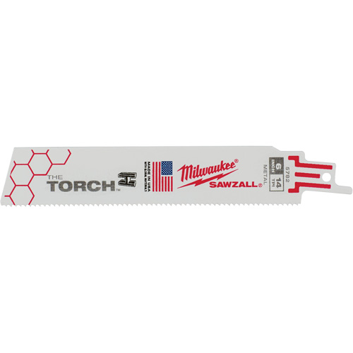 The Torch Sawzall&reg; Blades, Bi-Metal, 14 TPI, 6" L x 1" W Distribution Élite MP