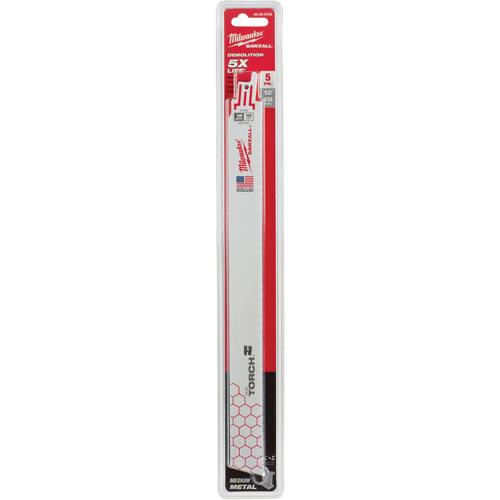 Lames The Torch Sawzall, Bim&eacute;tal, 18 Dents par pouce, 12" lo x 1" la Distribution Élite MP