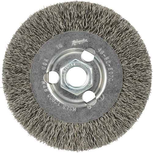 Disque &agrave; fils cr&ecirc;p&eacute;s, 4" dia., Fils 0,12", Arbre 5/8"-11 Distribution Élite MP