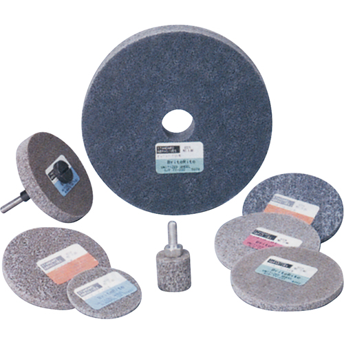 Meule homog&egrave;ne &agrave; faible densit&eacute; de s&eacute;rie 500 Standard Abrasives, 3" x 1/4", Arbre de 1/4", Grain de Moyen, Oxyde d'aluminium Distribution Élite MP