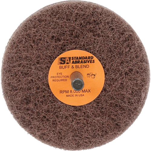 Standard Abrasives Buff & Blend Wheel, 3" Dia. x 2" W, 1/4" Arbor, Aluminum Oxide Distribution Élite MP