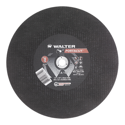 Portacut High Speed Cut-Off Wheel, 14" x 1/8", 3/4" Arbor, Type 1, Aluminum Oxide, 5400 RPM Distribution Élite MP