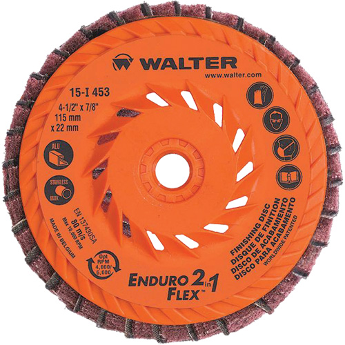 Meule &agrave; lamelles Enduro-Flex 2-in-1, 4-1/2" x 5/8"-11, Grain 80, C&eacute;ramique Distribution Élite MP