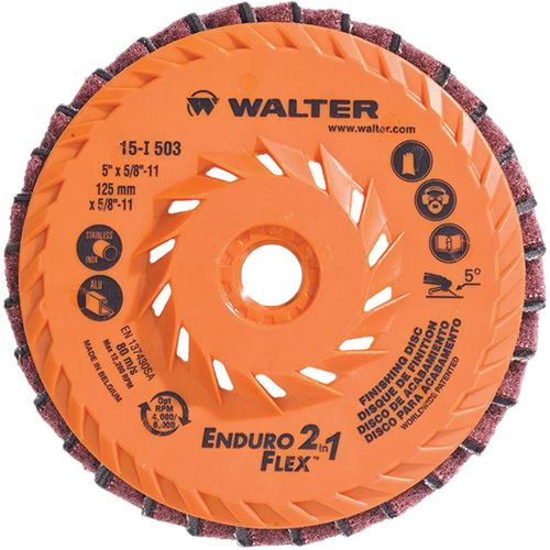 Meule &agrave; lamelles Enduro-Flex 2-in-1, 5" x 5/8"-11, Grain 80, C&eacute;ramique Distribution Élite MP