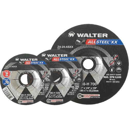 Allsteel XX Depressed Centre Grinding Wheels, 9" x 1/4", 7/8" Arbor, Type 27 Distribution Élite MP