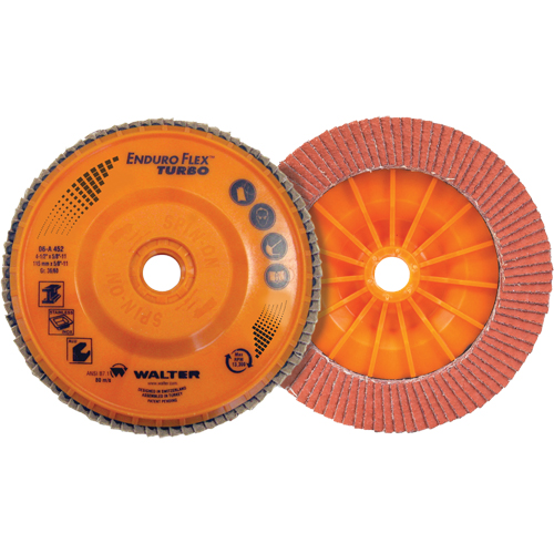 Disque &agrave; lamelles Turbo Enduro-Flex, 4-1/2" x 5/8"-11, Type 27S, Grain 36/60, C&eacute;ramique Distribution Élite MP